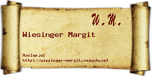 Wiesinger Margit névjegykártya